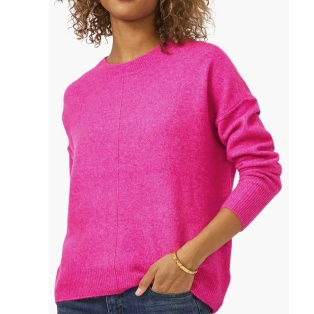 VINCE CAMUTO Pink Crewneck Sweater Women Size L NEW MSPR $69